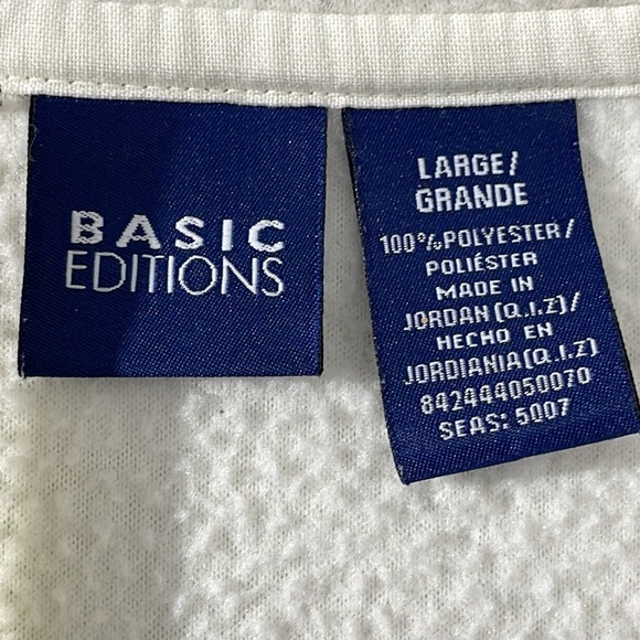 Ivory White Fleece Zip Front Lightweight Cardigan Jacket Blazer - Picture 8 of 13